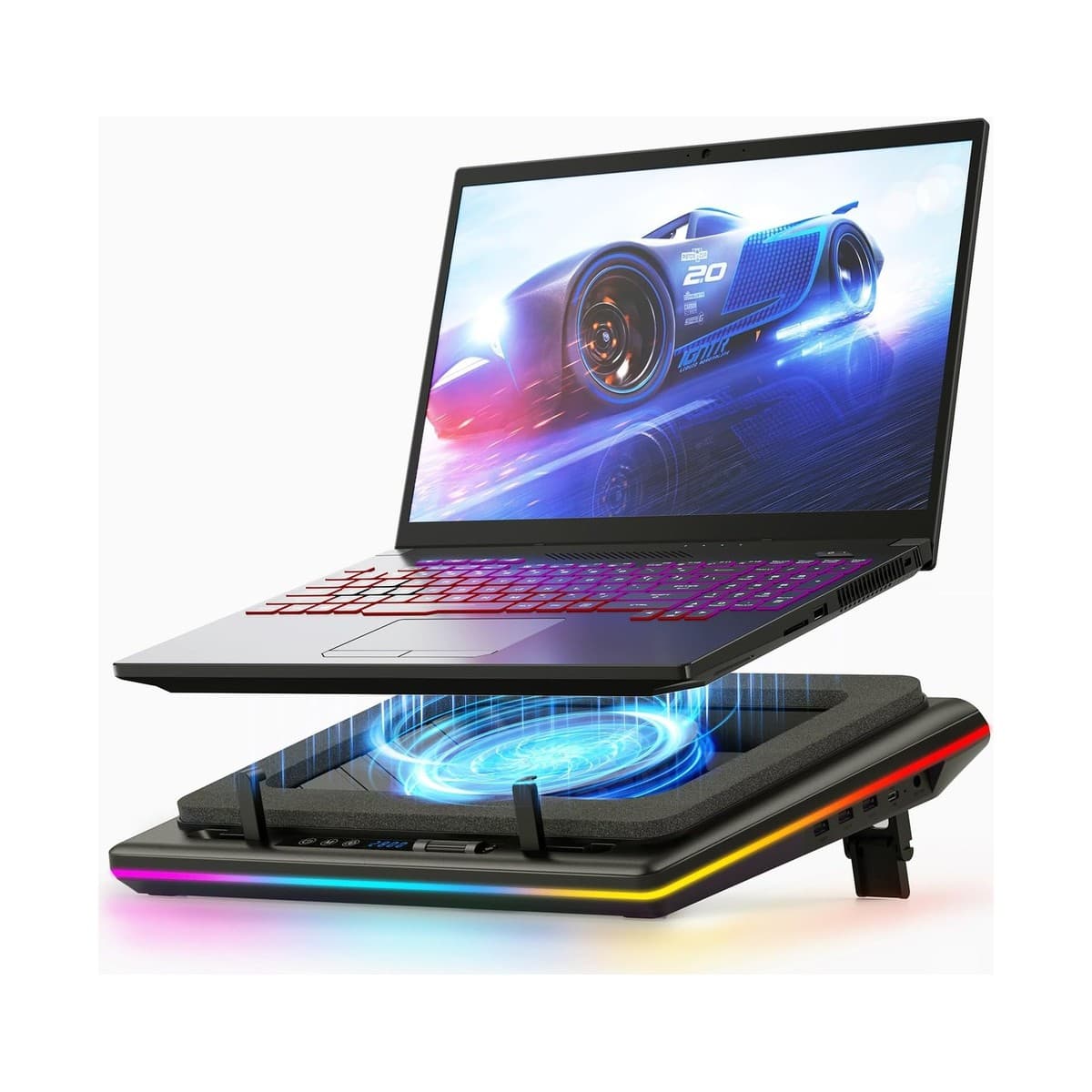 Base Enfriadora RGB 6 Ventiladores