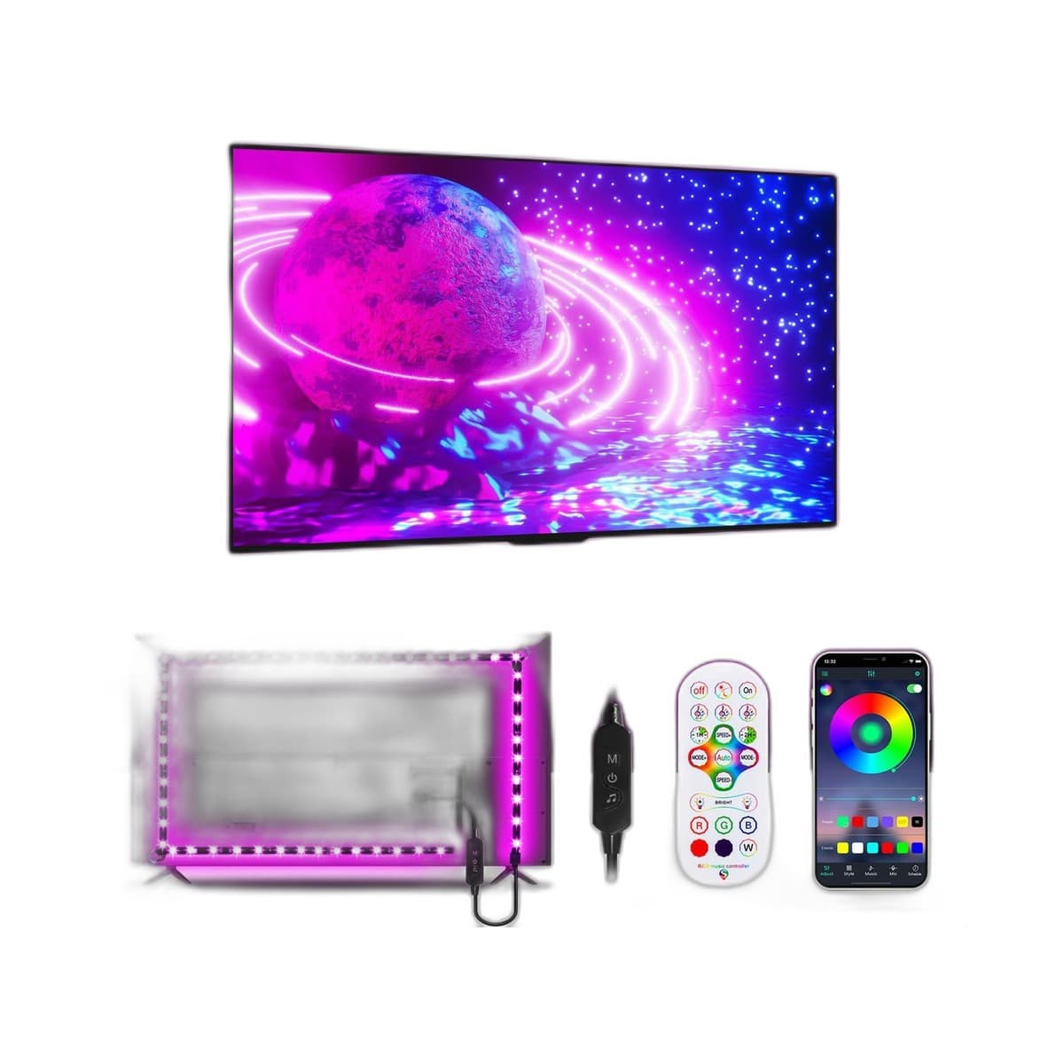 TV Backlight LED con App